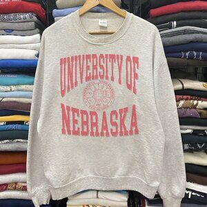 Vintage University of Nebraska Cornhuskers Football Sweatshirt, Retro NCAA Shirt